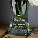 Personalised Heart Glass Vase: 4 - Vases By Gift Moments