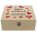 Personalised Love Hearts Keepsake Wooden Box: 5 - Keepsake Boxes By Gift Moments