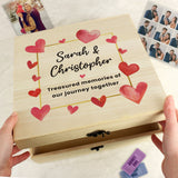 Personalised Love Hearts Keepsake Wooden Box: 1 - Keepsake Boxes By Gift Moments