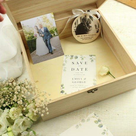 Personalised Love Hearts Keepsake Wooden Box: 3 - Keepsake Boxes By Gift Moments