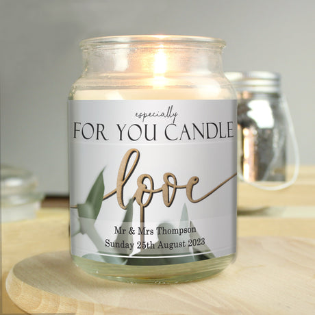 Personalised Love Large Scented Candle: 1 - Candles By Gift Moments