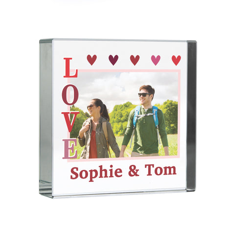 Personalised LOVE Photo Upload Crystal Token: 5 - Ornaments By Gift Moments