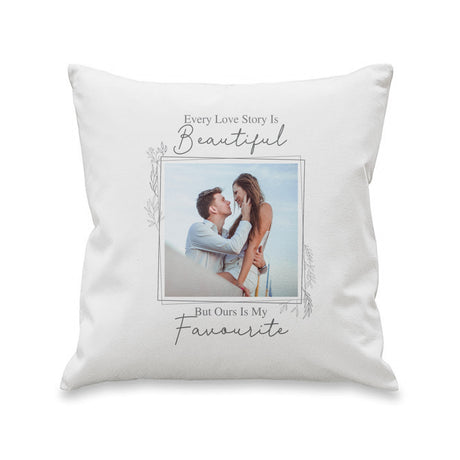 Personalised Love Story Cushion with Photo Upload: 3 - Cushions By Gift Moments