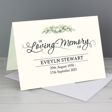 Personalised In Loving Memory Card: 2 - Greeting Cards By Gift Moments