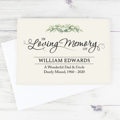 Personalised In Loving Memory Card: 1 - Greeting Cards By Gift Moments