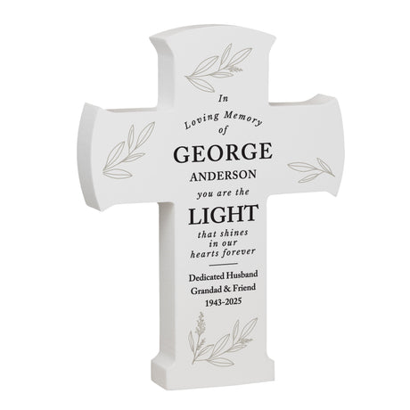 Personalised In Loving Memory Cross Ornament: 5 - Ornaments By Gift Moments