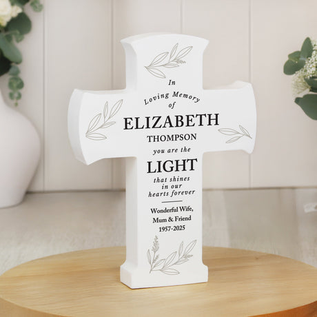 Personalised In Loving Memory Cross Ornament: 2 - Ornaments By Gift Moments