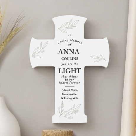 Personalised In Loving Memory Cross Ornament: 6 - Ornaments By Gift Moments