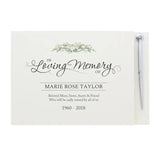 Personalised In Loving Memory Guest Book & Pen: 3 - Guest Books By Gift Moments