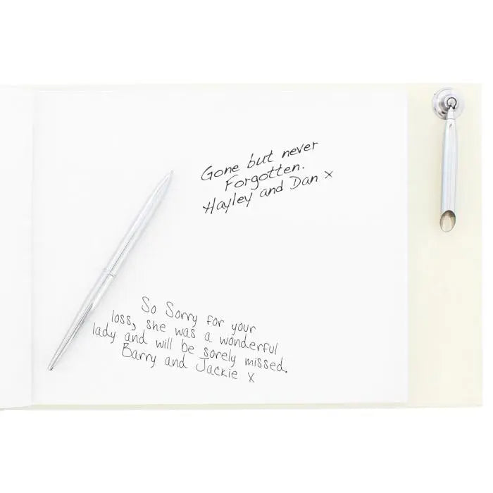 Personalised In Loving Memory Guest Book & Pen: 4 - Guest Books By Gift Moments