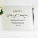 Personalised In Loving Memory Guest Book & Pen: 1 - Guest Books By Gift Moments