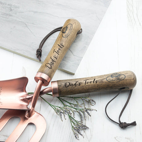 Personalised Luxe Copper Gardening Trowel and Fork Set: 6 - Tools & Storage By Gift Moments