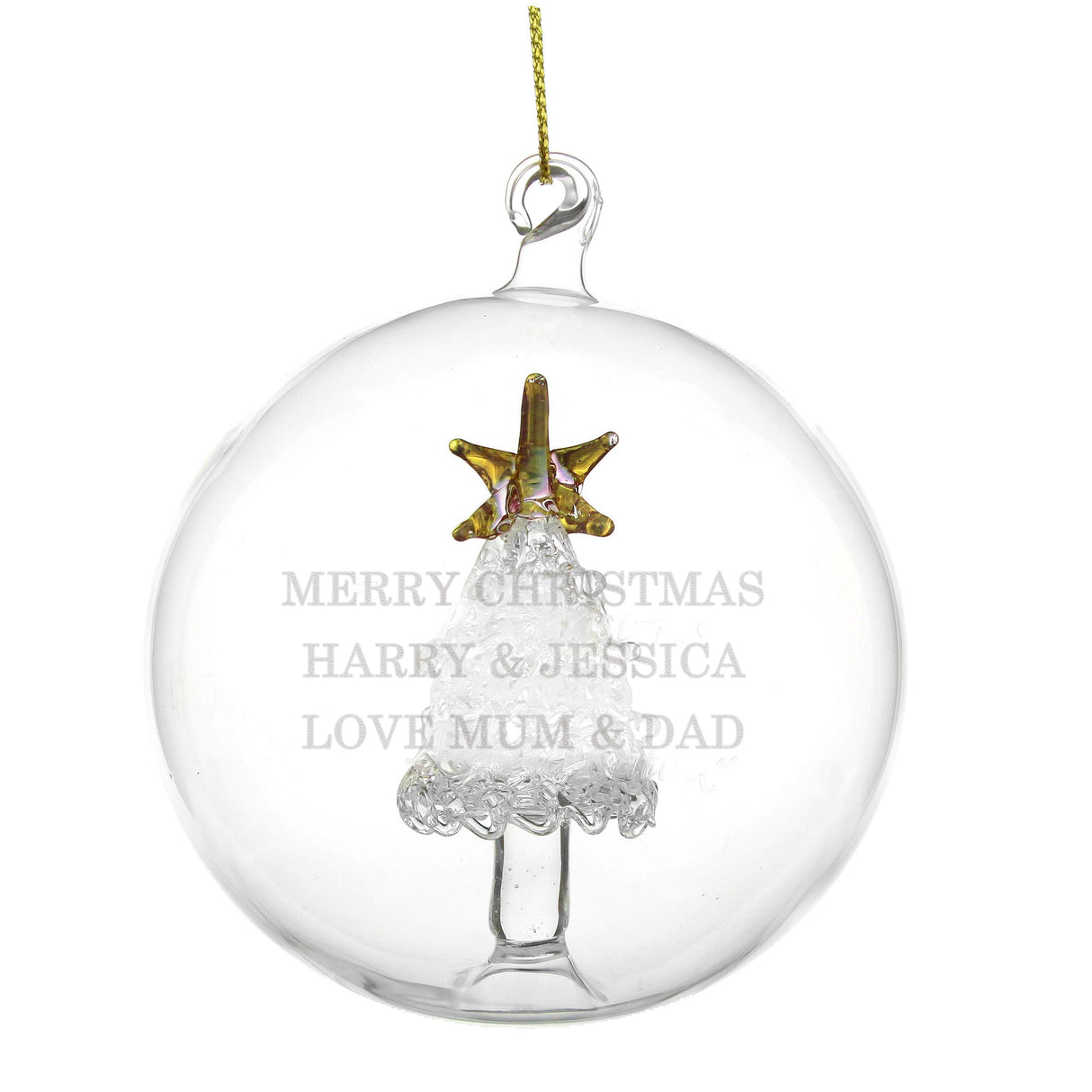 Personalised Luxury Glass Christmas Baubles: 10 - Christmas Baubles By Gift Moments