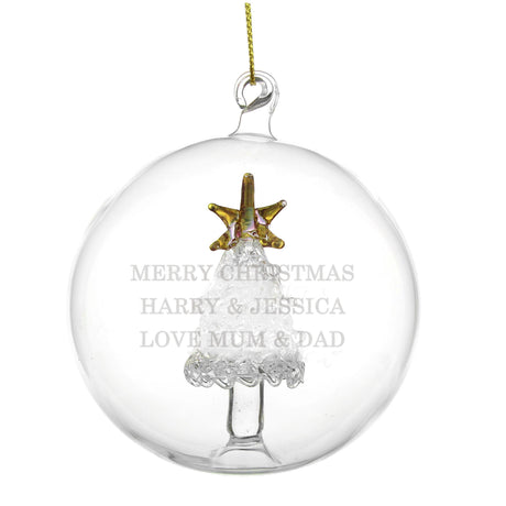 Personalised Luxury Glass Christmas Baubles: 10 - Christmas Baubles By Gift Moments