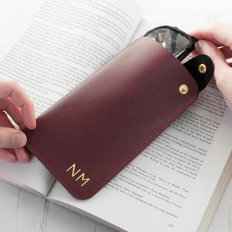 Personalised Luxury Leather Glasses Case: 6 - Glasses Cases By Gift Moments