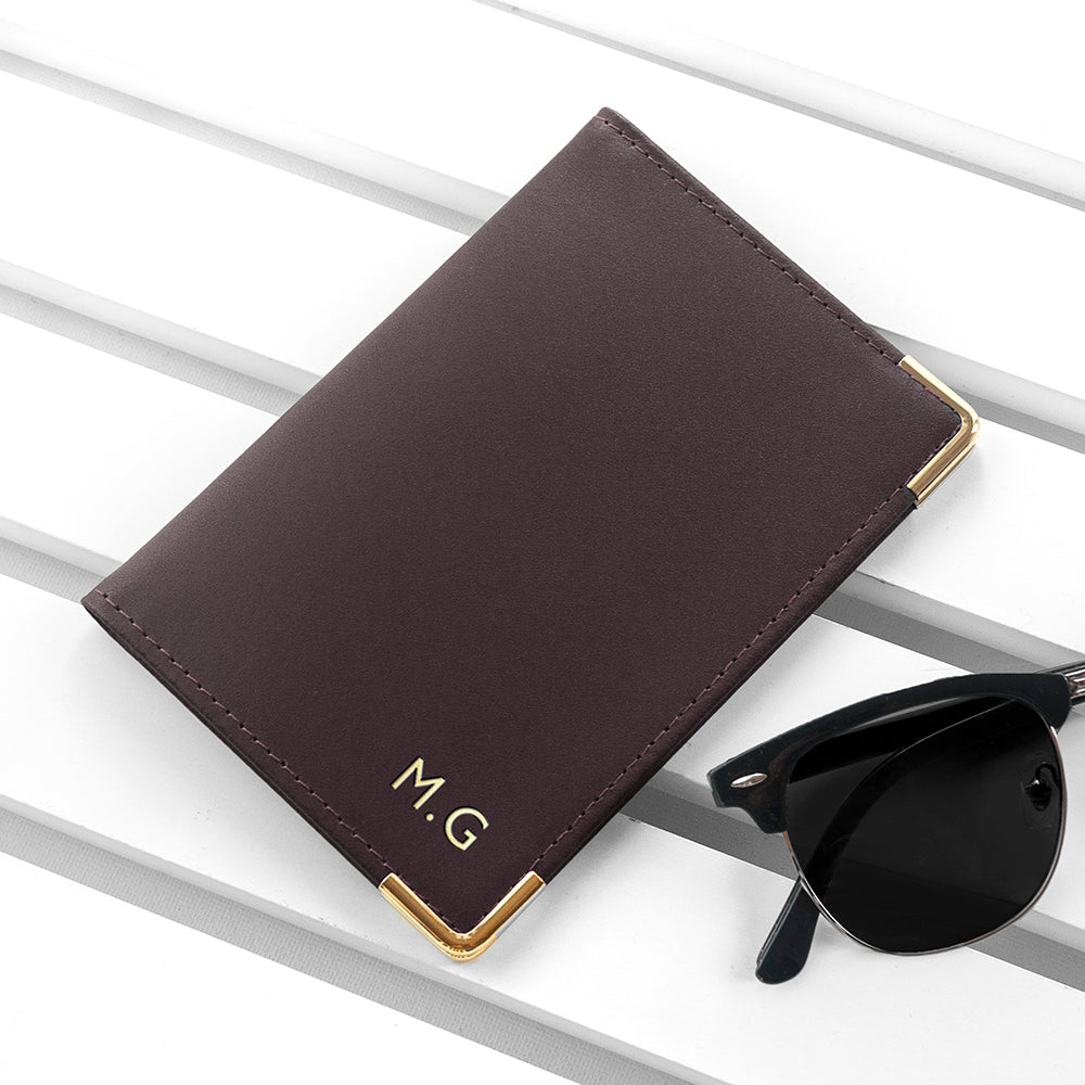 Personalised Luxury Leather Passport Holder: 10 - Passport Holders By Gift Moments