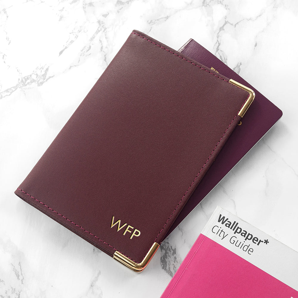 Personalised Luxury Leather Passport Holder: 11 - Passport Holders By Gift Moments