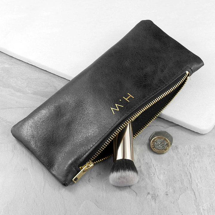 Personalised Slimline Black Leather Clutch: 3 - Bags & Purses By Gift Moments