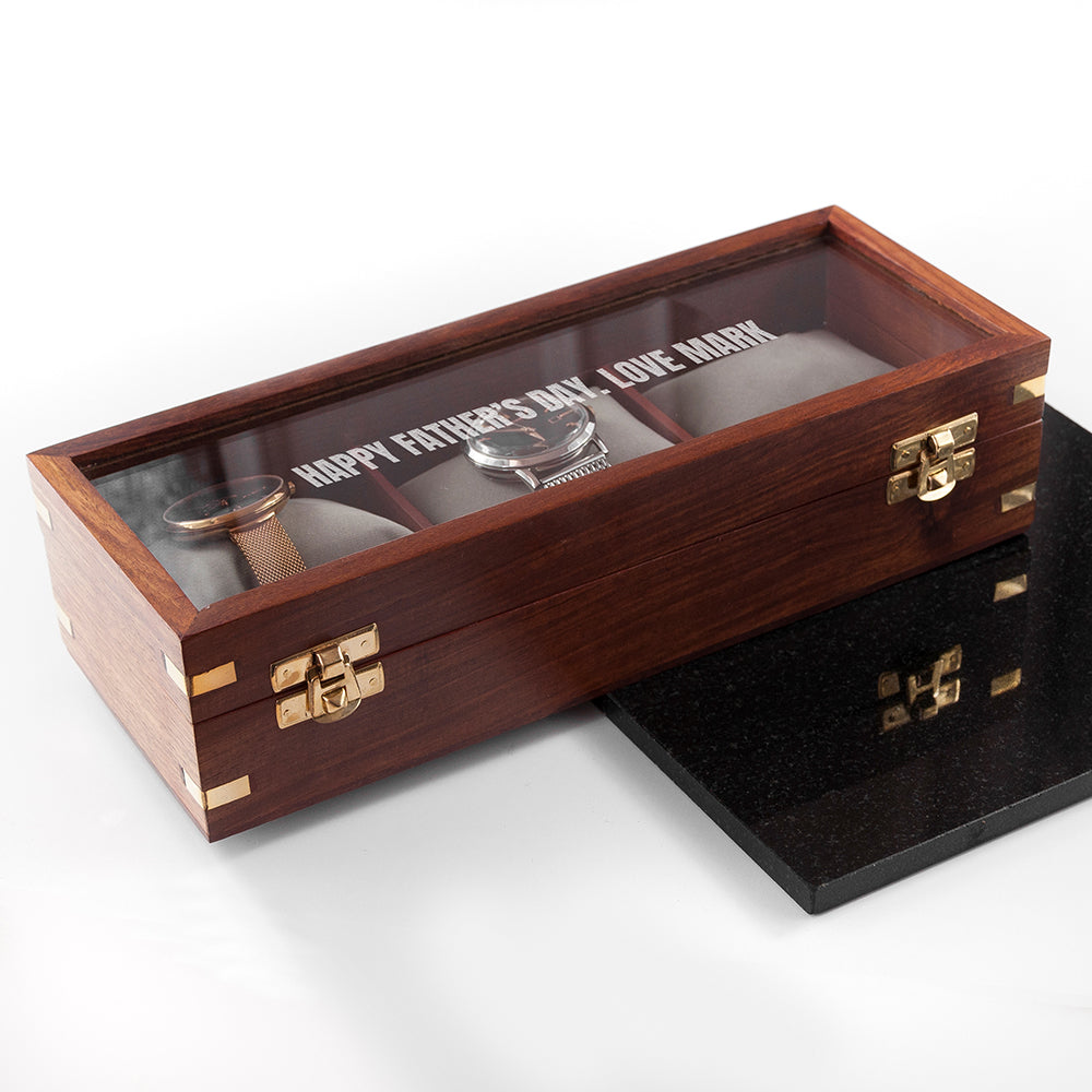 Personalised Luxury Wooden Watch Box: 3 - Jewellery Boxes By Gift Moments