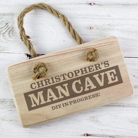 Personalised Man Cave Wooden Sign: 3 - Signs & Plaques By Gift Moments