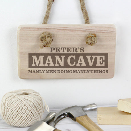 Personalised Man Cave Wooden Sign: 5 - Signs & Plaques By Gift Moments