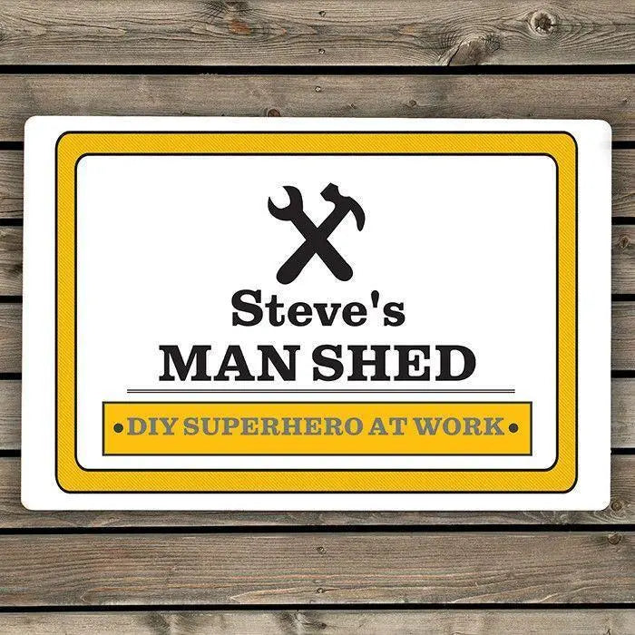 Personalised Aluminium Man At Work Sign: 1 - Signs & Plaques By Gift Moments