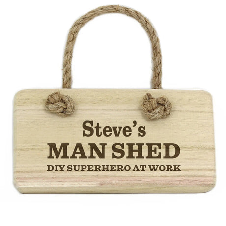 Personalised Man At Work Wooden Sign: 3 - Signs & Plaques By Gift Moments