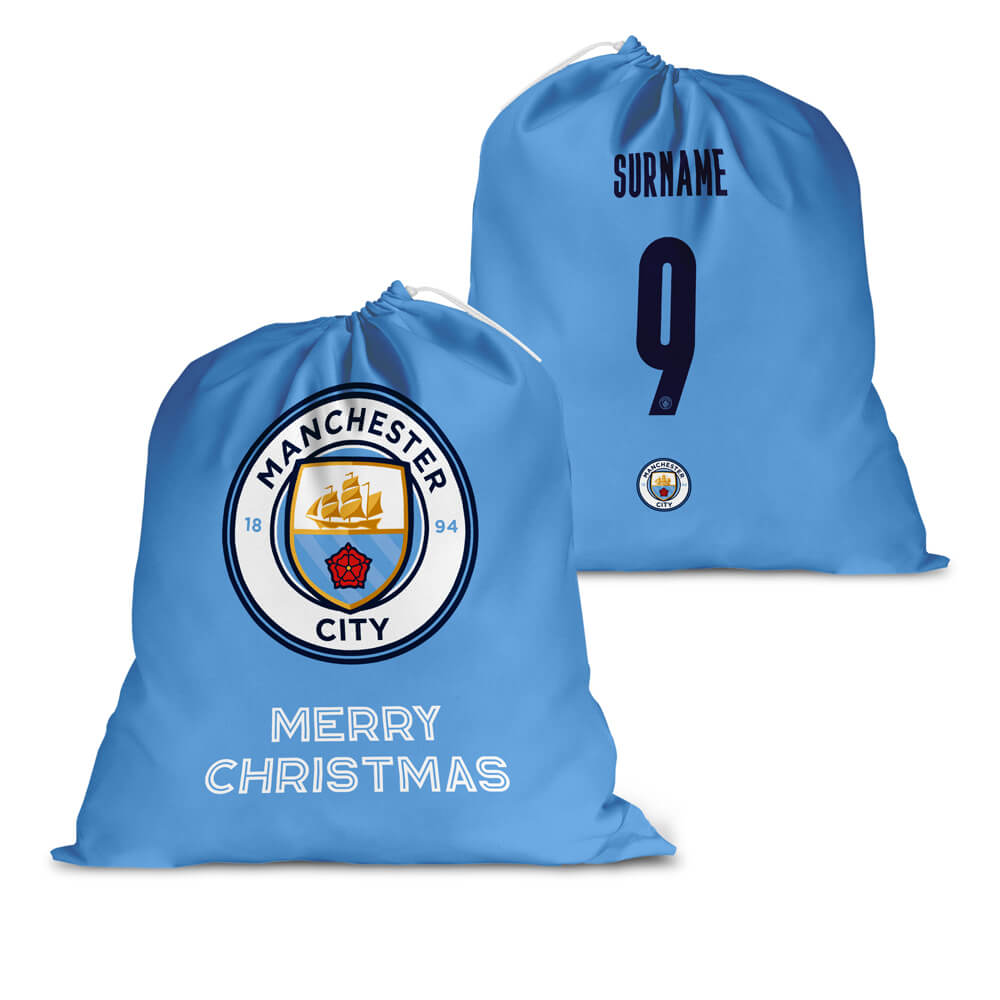 Personalised Manchester City FC Santa Sack: 1 - Christmas By Manchester City