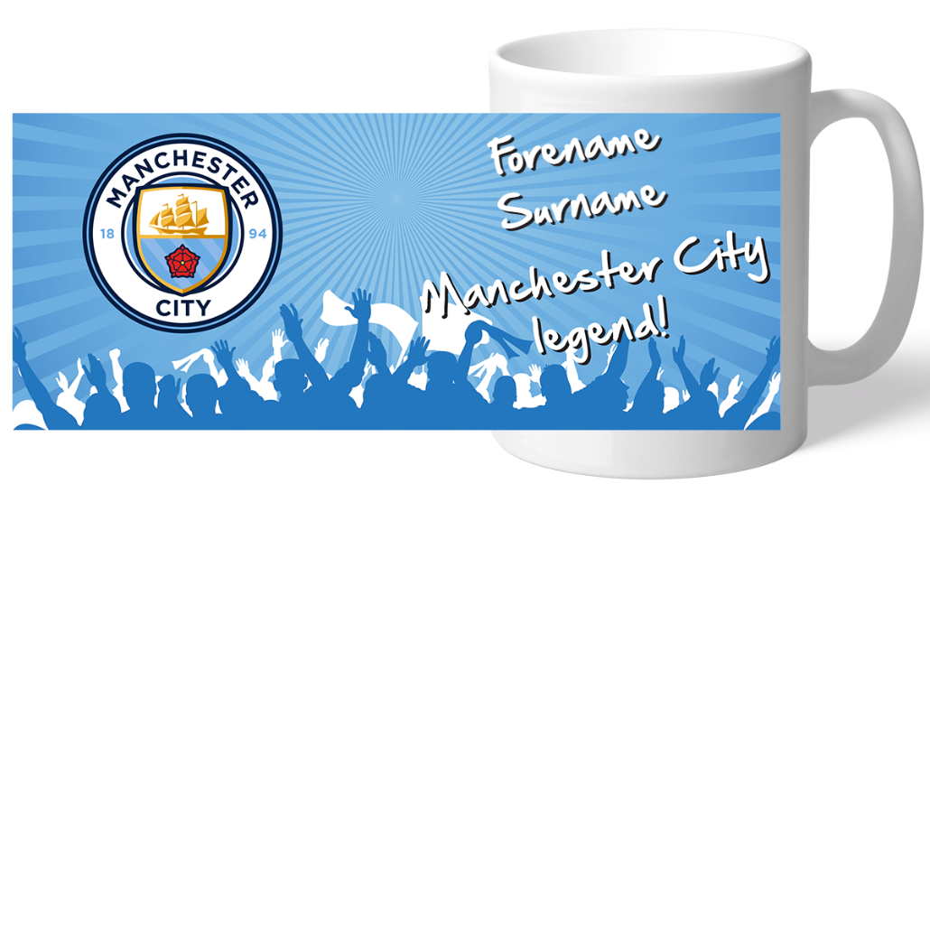 Personalised Manchester City FC Legend Mug: 2 - Mugs By Manchester City