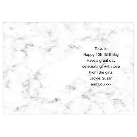 Personalised Marble and Rose Gold Card: 3 - Greeting Cards By Gift Moments