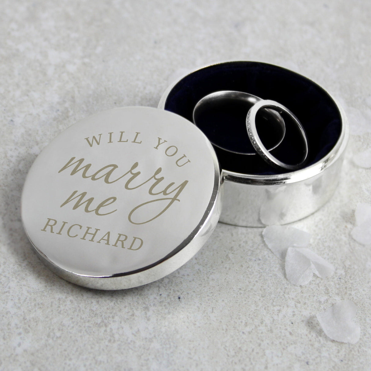 Personalised Engagement Ring Box: 1 - Trinket Boxes By Gift Moments