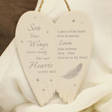 Personalised Ceramic Memorial Angel Wings Ornament: 4 - Ornaments By Gift Moments