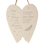 Personalised Ceramic Memorial Angel Wings Ornament: 5 - Ornaments By Gift Moments