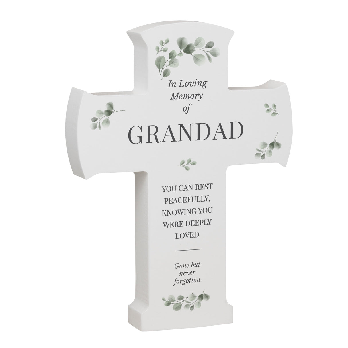 Personalised Memorial Cross Wooden Ornament: 5 - Ornaments By Gift Moments