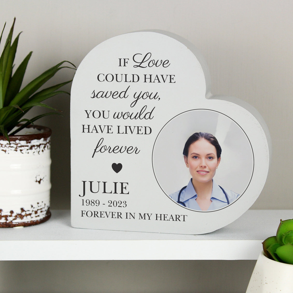 Personalised Memorial Heart Photo Ornament: 3 - Ornaments By Gift Moments