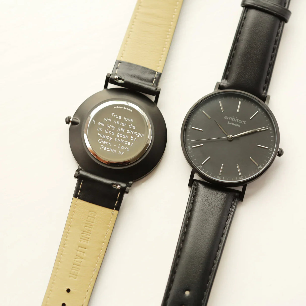 Personalised Men’s Minimalist Jet Black Watch: 2 - Watches By Architect Watches