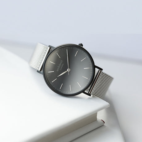 Personalised Men’s Minimalist Silver Mesh Watch: 3 - Watches By Architect Watches