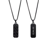 Personalised Men’s Black Steel Dog Tag Necklace: 6 - Necklaces By Gift Moments