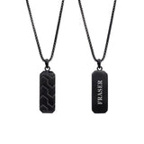 Personalised Men’s Black Steel Dog Tag Necklace: 9 - Necklaces By Gift Moments