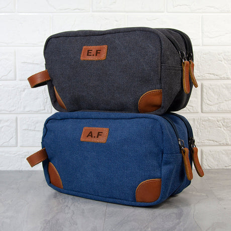 Personalised Deluxe Denim Wash Bag: 1 - Toiletry & Makeup Bags By Gift Moments