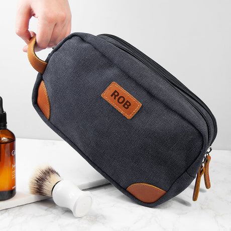 Personalised Deluxe Denim Wash Bag: 5 - Toiletry & Makeup Bags By Gift Moments