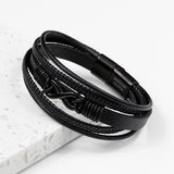 Personalised Black Leather Infinity Bracelet: 2 - Bracelets By Gift Moments