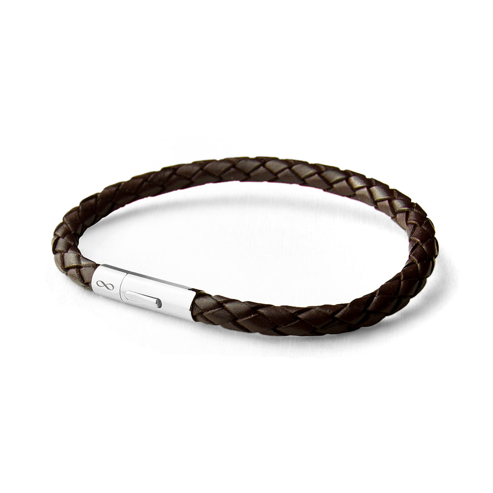 Personalised Men’s Infinity Capsule Leather Bracelet: 18 - Bracelets By Gift Moments