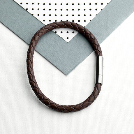 Personalised Men’s Infinity Capsule Leather Bracelet: 10 - Bracelets By Gift Moments