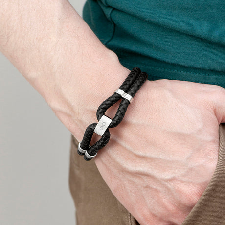 Men’s Infinity Dual Leather Bracelet: 5 - Bracelets By Gift Moments