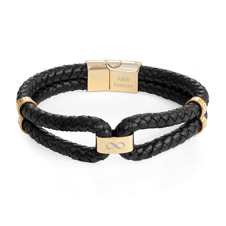 Men’s Infinity Dual Leather Bracelet: 15 - Bracelets By Gift Moments