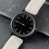 Personalised Matte Black Men’s Watch with Grey Strap: 3 - Watches By Gift Moments