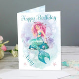 Personalised Mermaid Greeting Card: 2 - Greeting Cards By Gift Moments