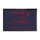 Personalised Merry and Bright Christmas Doormat: 3 - Doormats By Gift Moments