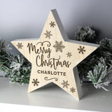 Personalised Wooden Star Christmas Decoration: 3 - Christmas Decorations By Gift Moments